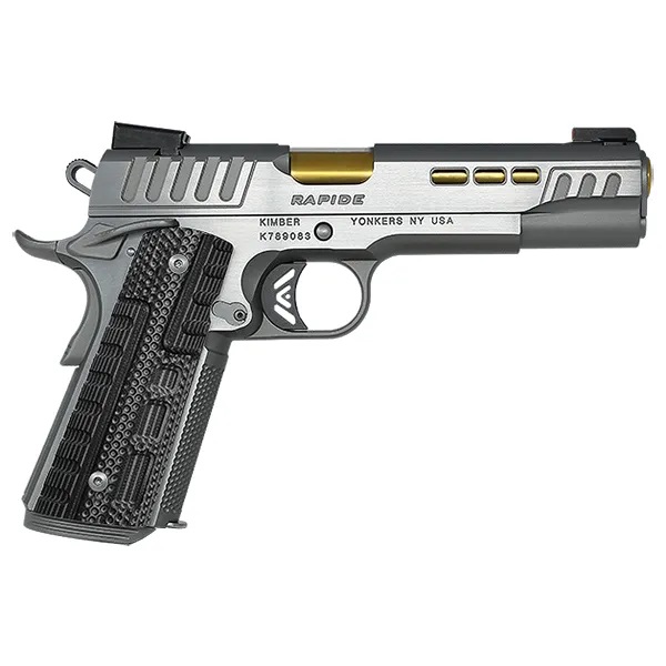 Kimber 3000423 Rapide Dawn 45ACP 5" Silver G10 Grips 8rd Mag