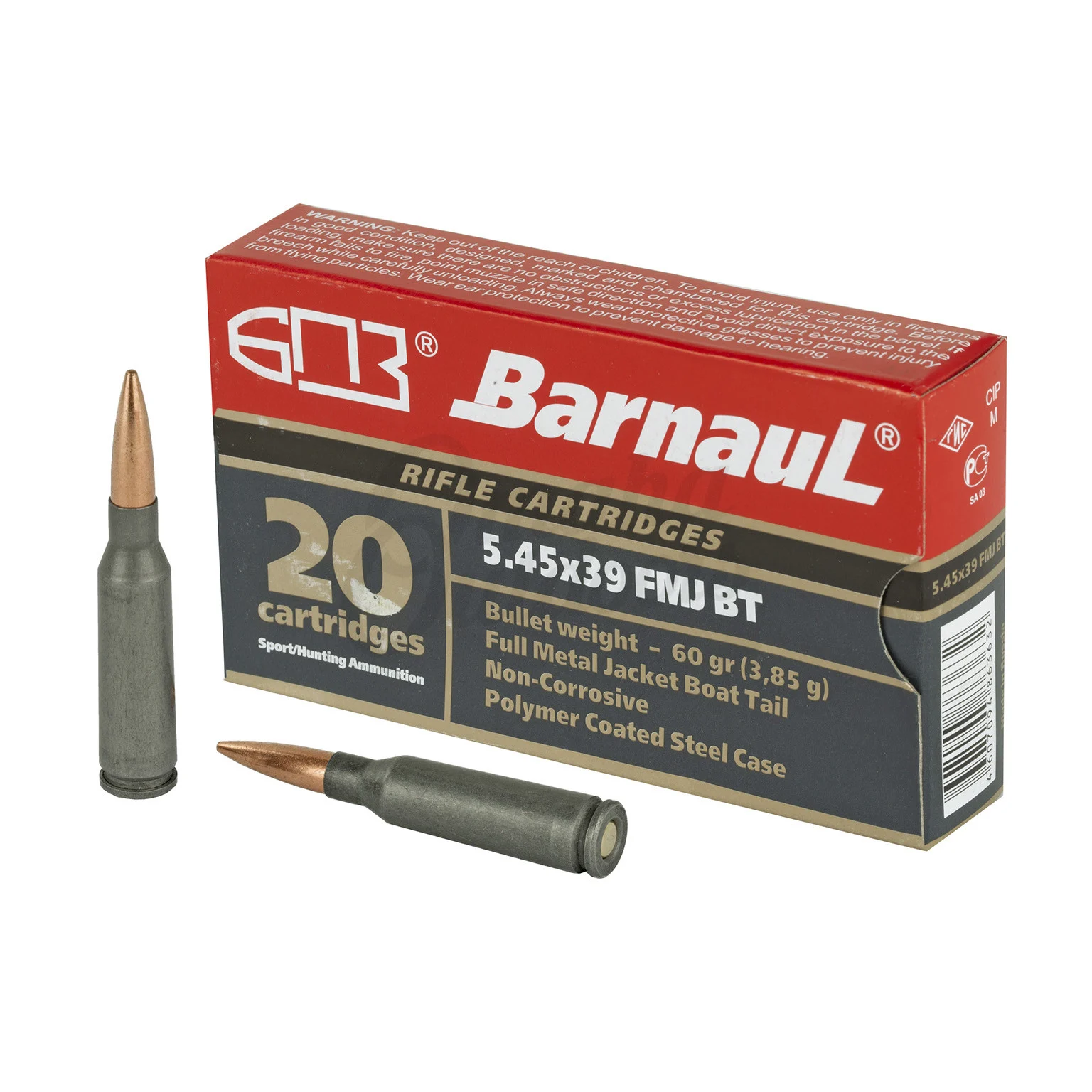 BARNAUL 5.45X39 FMJBT 60GR