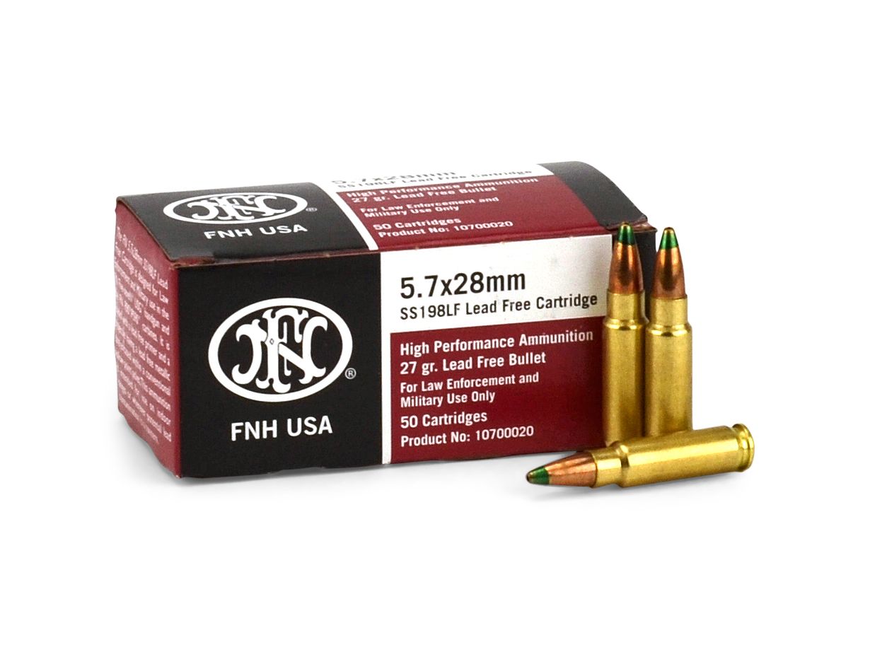 FN High Performance SS198LF 5.7x28mm 27gr Jacketed Hollow Point (JHP) Ammunition