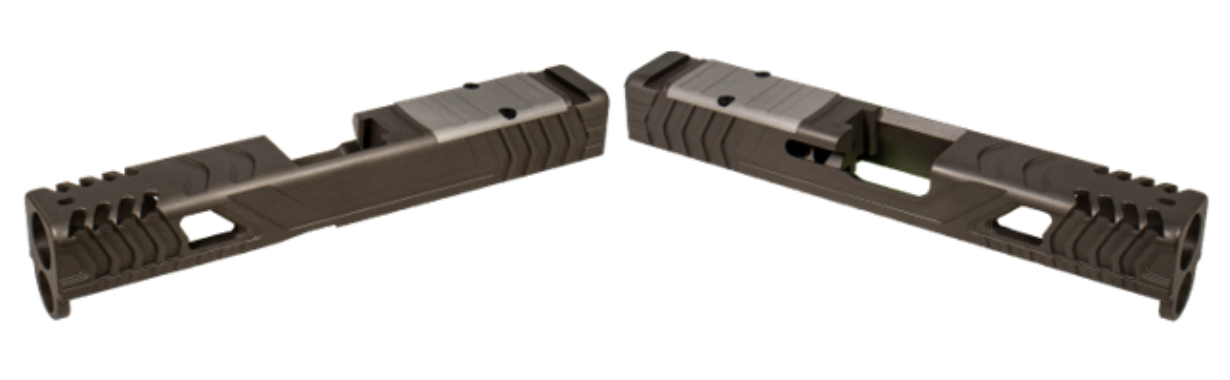 SHARK COAST METHOD GLOCK 43X SLIDE BLACK SHIELD RMSC OPTIC CUT