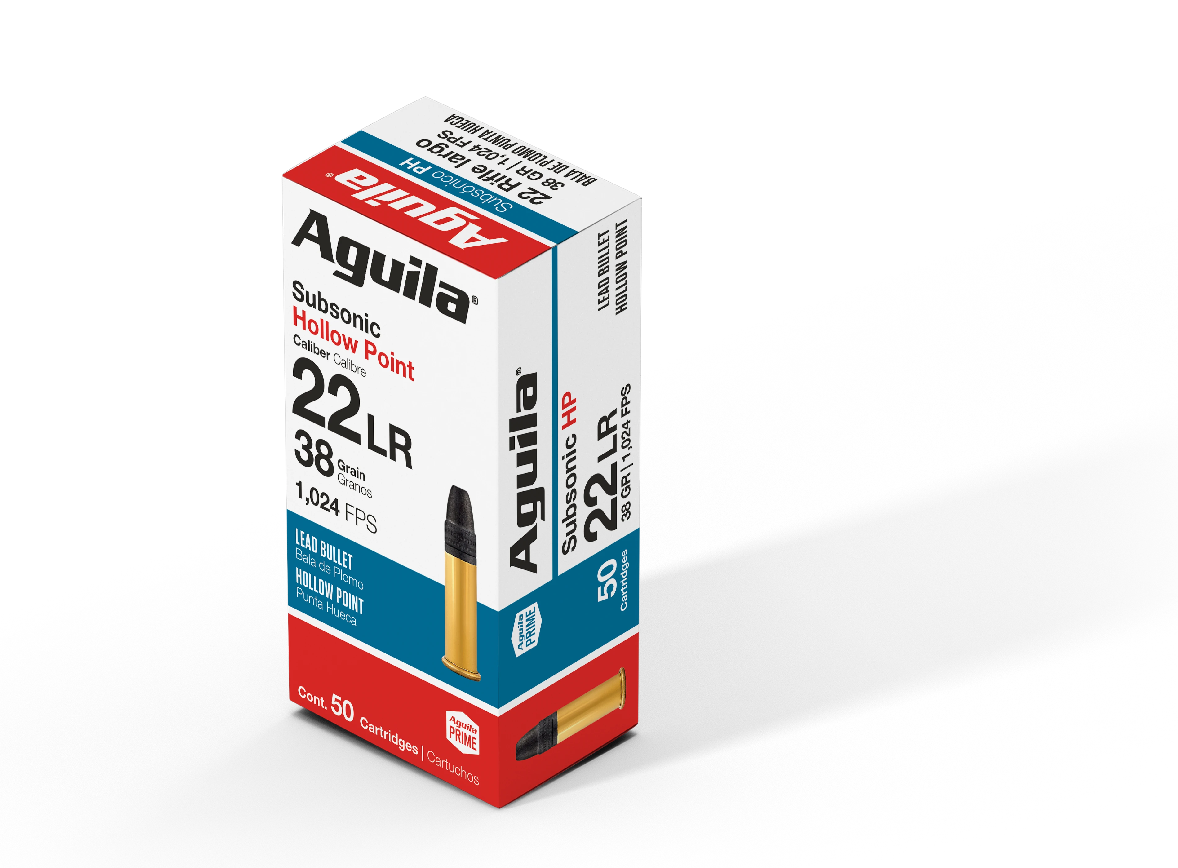 Aguila Subsonic .22 LR 38-Grain Hollow Point Rimfire Ammunition