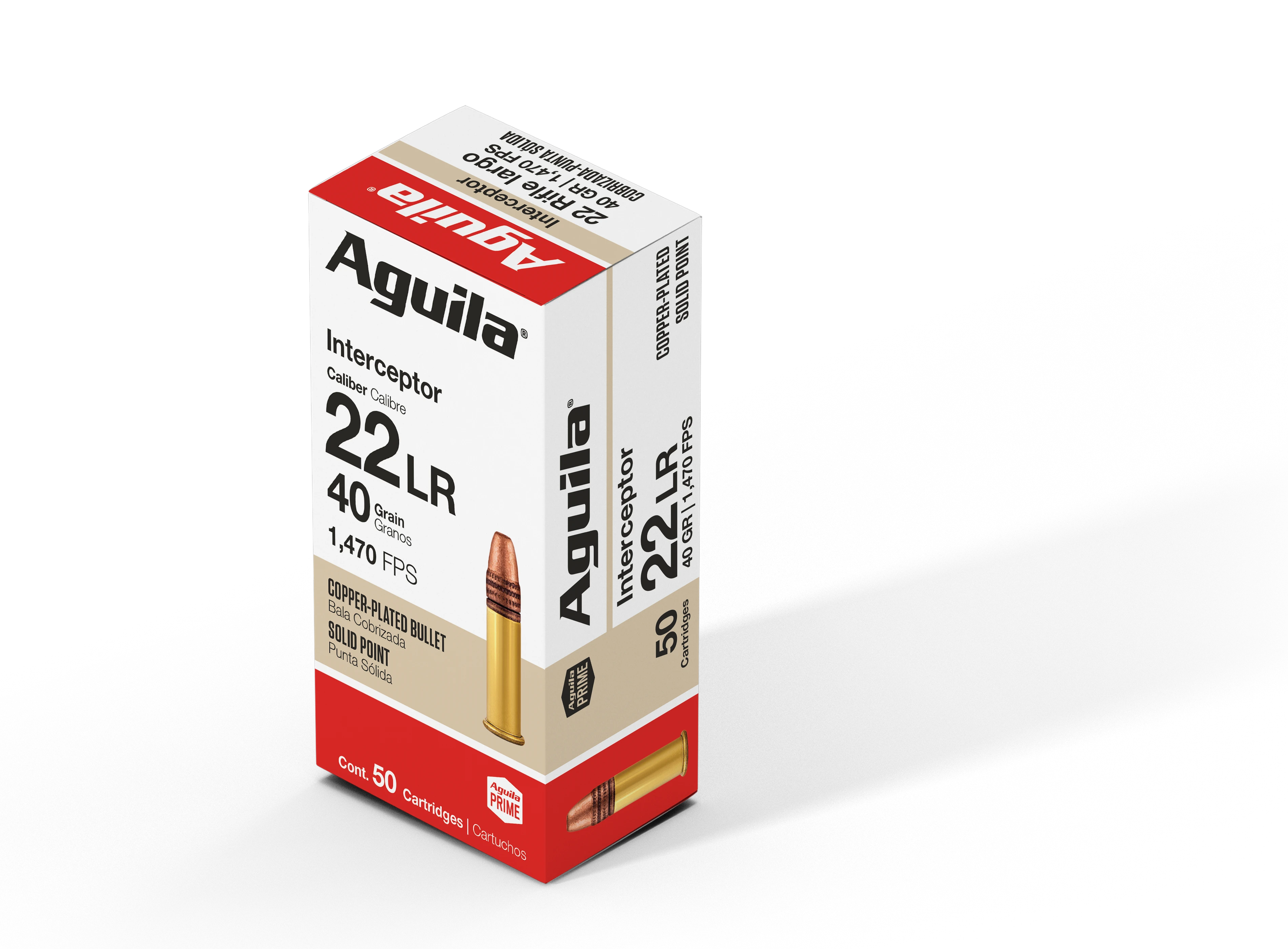 Aguila Interceptor .22 LR 40 Grain Solid Point Rimfire Ammunition
