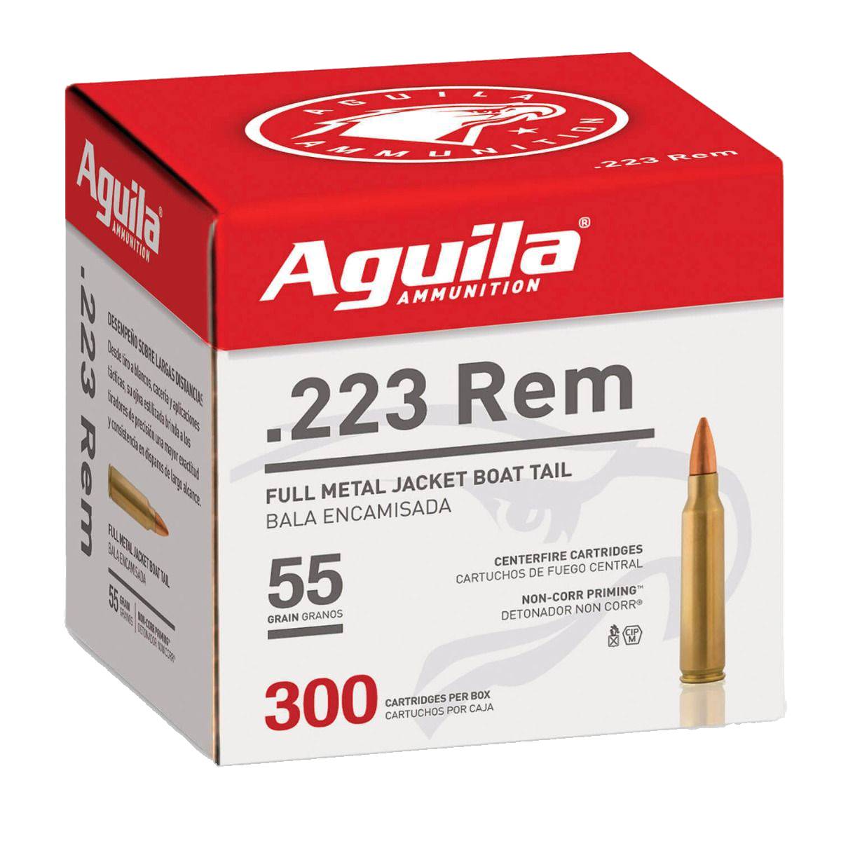 Aguila 223 Remington 55 Grain FMJ Boat-Tail 300-Round Bulk Pack