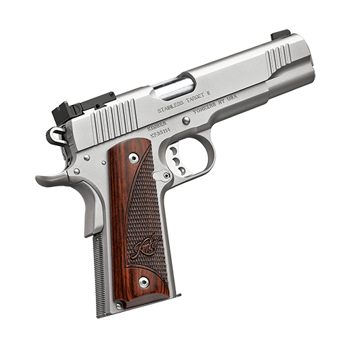 Stainless Target II .45ACP, 5", Stainless Pistol, Kimber Adjustable Sights, 7rd Magazine, Rosewood grips