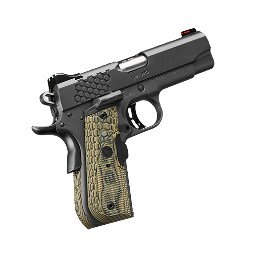 KHX Pro .45ACP, 4", Black Pistol Fiber Optic Sights, 8rd Magazine, Hogue G-10 Laser Grips
