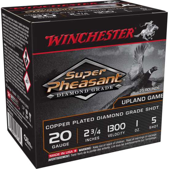 Winchester Super Pheasant Diamond Grade 20 Gauge 2-3/4" 1 oz #5 Shot 25-Round Box