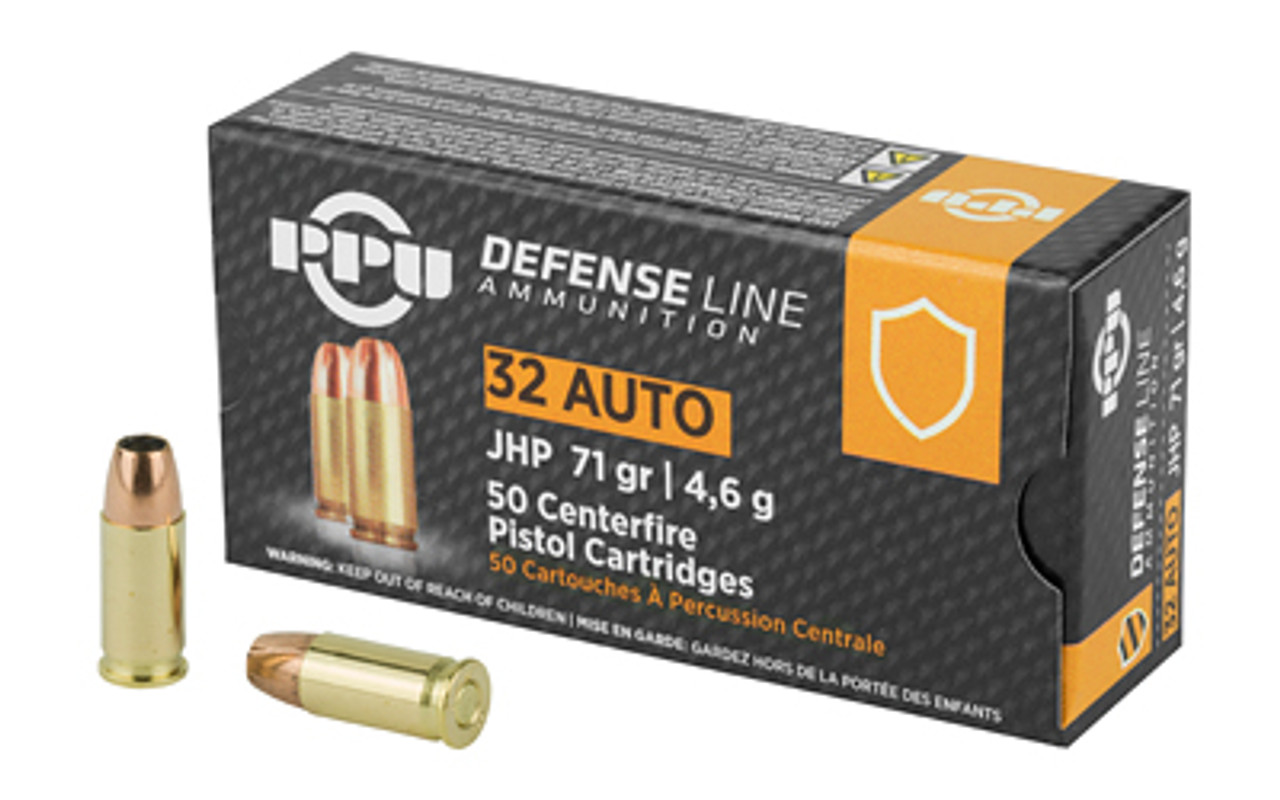 PPU 32 ACP Defense JHP 71 Grain (50 Rounds)