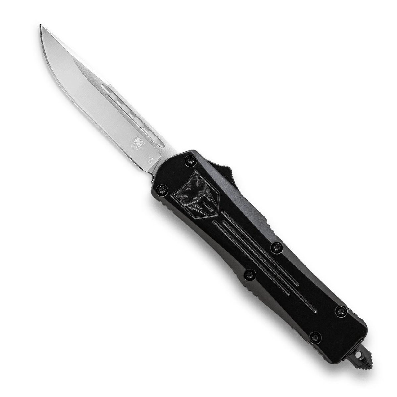 CobraTec FS-3 OTF Large Black Drop Point Blade LBFS-3DNS - CobraTec Knives