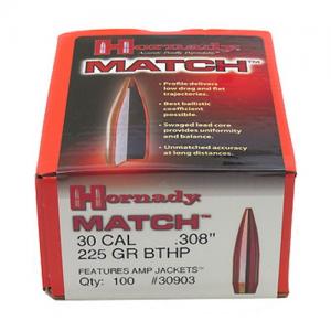 HORNADY BULLETS 30CAL 225GR BTHP MT