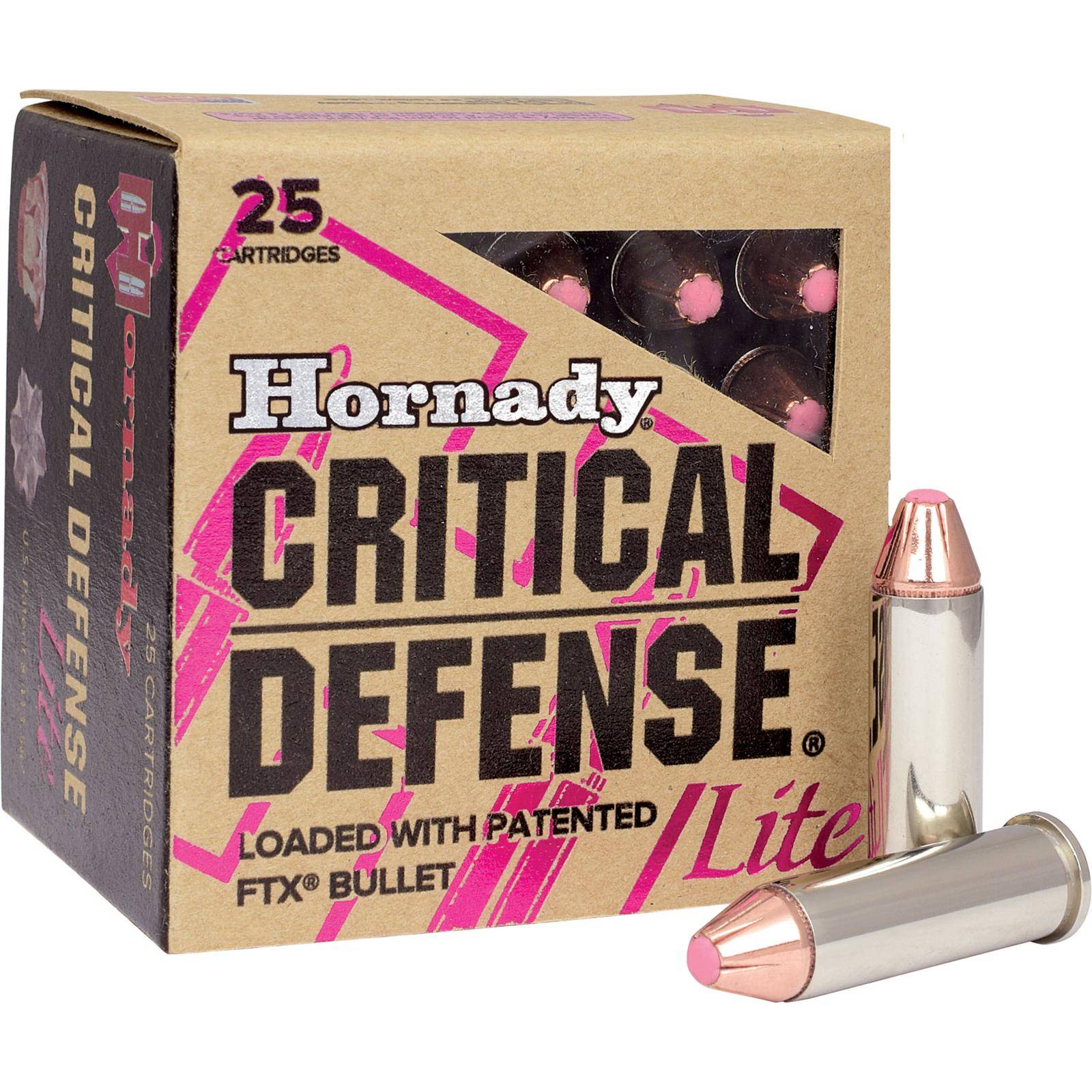 Hornady Critical Defense Lite .38 Special 90 Grain FTX Defensive Handgun Ammunition