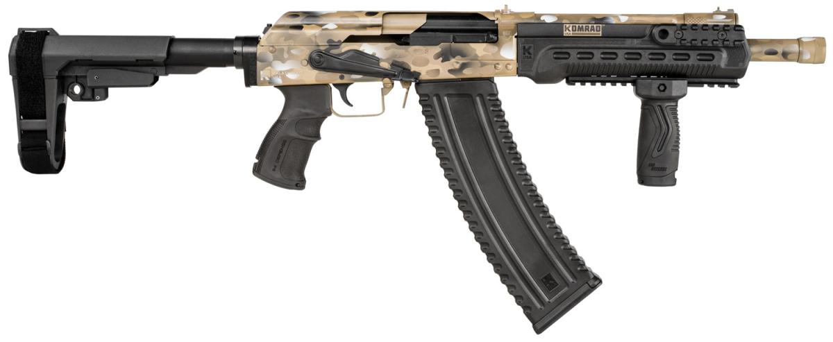 KALASHNIKOV USA KOMRAD SGA 12GA 12.5IN BBL CAMO SBA3 BRACE 2 5RD MAGS FORWARD VERTICAL GRIP