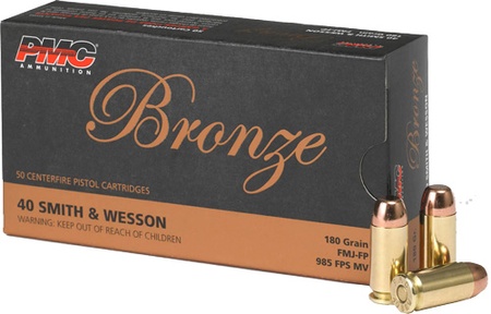 PMC Bronze .40 S&W FMJ Flat Point Handgun Ammunition