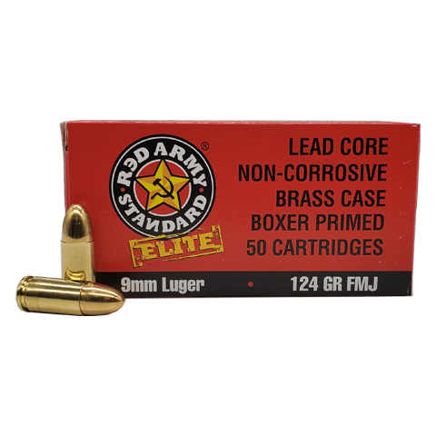 RED ARMY 9MM 124GR BRASS LCFMJ 50RD