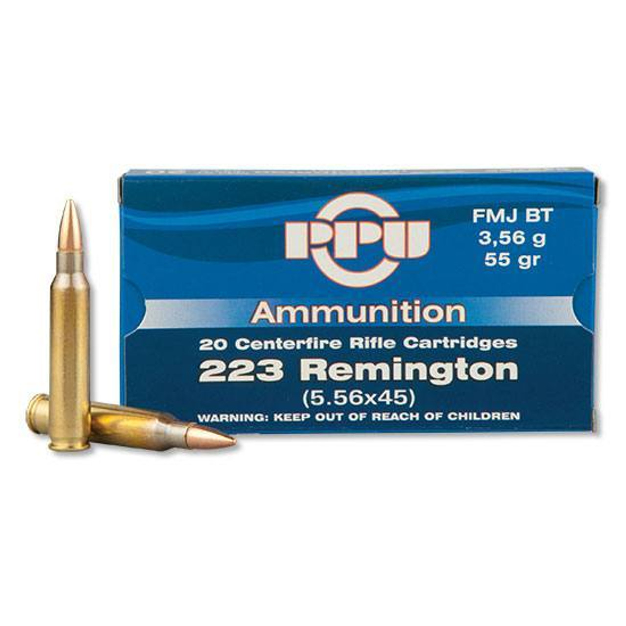 i Partizan PPUCenterfire .223 Remington 55 Gr FMJ Ammo