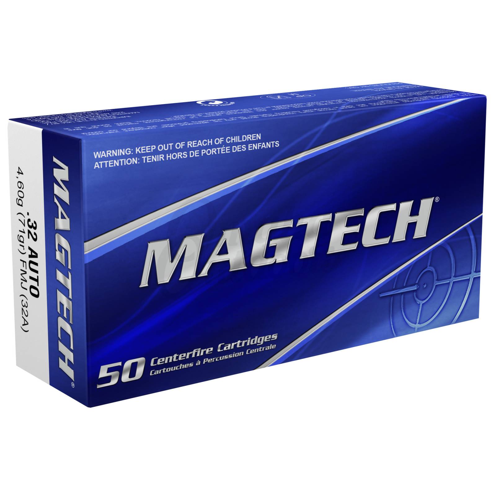 Magtech 32 ACP 71 Grain FMJ Handgun Ammunition