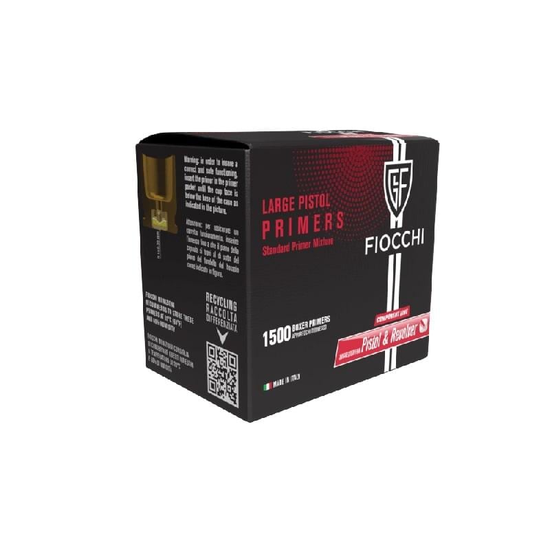 FIOCCHI PRIMERS LARGE PISTOL 1500CT BX 12000CT CASE