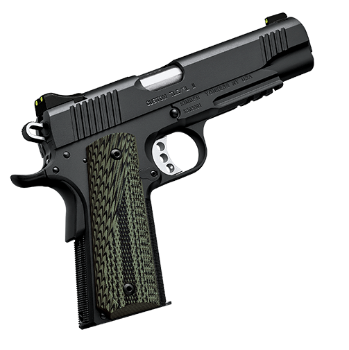 Custom TLE/RL II 10mm, 5", Black Pistol, Tritium Night Sights, 8rd Magazine, Green/Black G-10 Grips, 1913 Picatinny Rail
