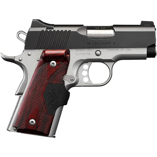 Kimber 3200392 Ultra Carry II 9mm Two-Tone Pistol, Rosewood Laser Grips - Kimber Manufacturing, Inc. - 9mm