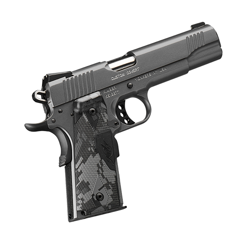 ~Custom Covert .45ACP, 5", Gray Pistol, Tritium Night Sights, 7rd Magazine, Urban Camo Crimson Trace Red Laser Grips