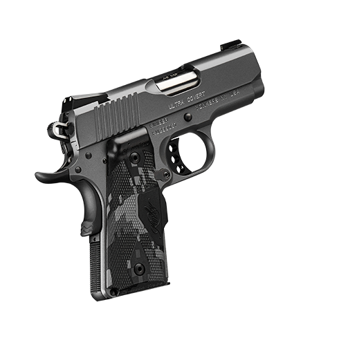 Ultra Covert .45ACP, 3", Gray Pistol, Tritium Night Sights, 7rd Magazine, Urban Camo Crimson Trace Red Laser Grips