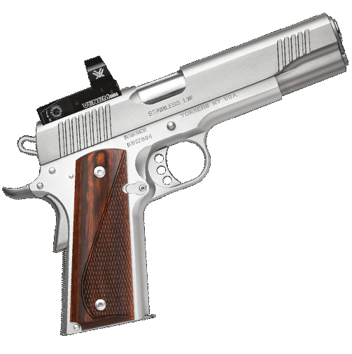 STAINLESS LW 1911 9MM  W/RED DOT