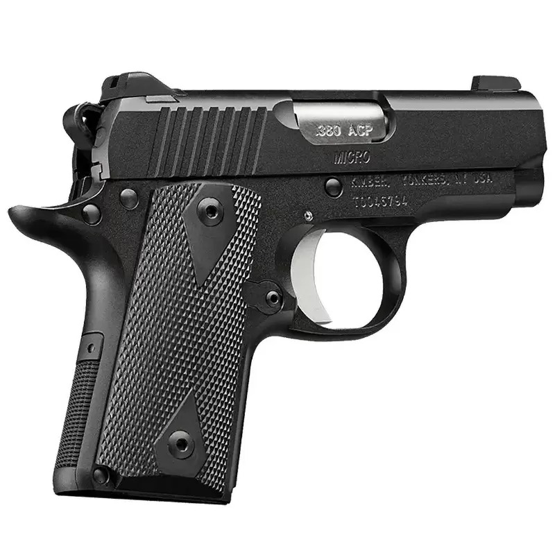 Kimber Micro380 Blackout LW, Black Pistol .380ACP Blackout Sights, Blackout Small Parts, Black Rubber Grips, 6rd Magazine, Match Grade 2.75" Stainless Barrel