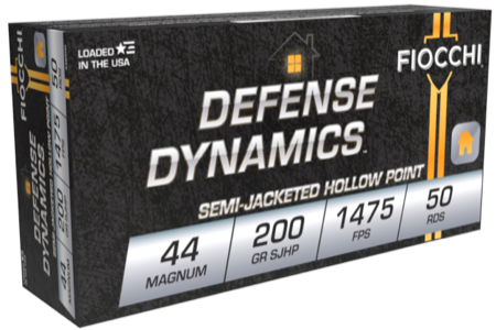 Fiocchi Shooting Dynamics .44 Magnum 200 Grain SJHP Ammunition (50 Rounds)