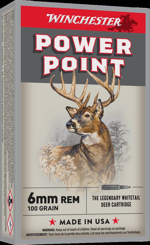 Winchester Super-X Power-Point 6mm Remington 100 gr PSP (20 rd)