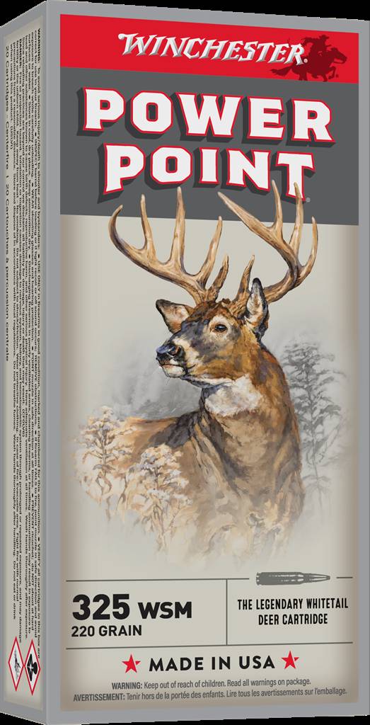 Winchester Super-X Power-Point 325 WSM 220 Grain Rifle Ammunition (20 Rounds)