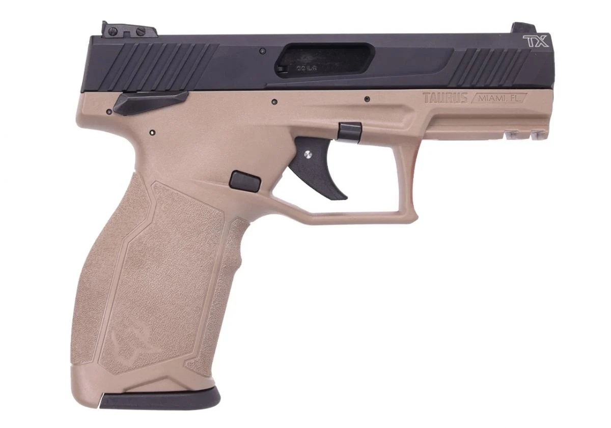 Taurus TX22 .22 LR 16RD 4" Barrel Semi-Automatic Pistol Black/Tan