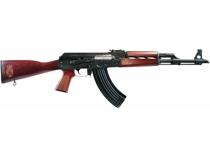 ZASTAVA ZPAPM70 AK RIFLE SERBIAN RED FURNITURE 170 YEAR ANNIVERSARY FURNITURE 16.5IN CHROME LINED BARREL 1.5MM RECEIVER BULDGED TRUNNION 30RD ZR7762SRA