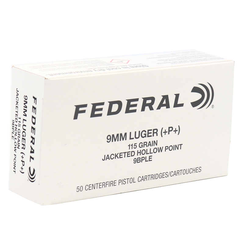 FEDERAL CLASSIC HI SHOK 9MM+P+ 115GR JHP 50RD BX 1000RD CASE
