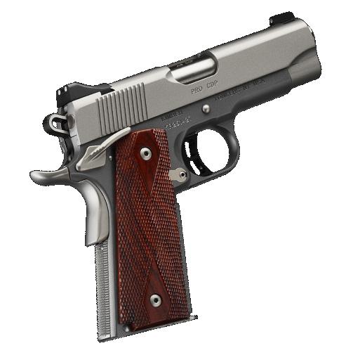 ~Pro CDP .45ACP, 4", Gray Two-Tone, Pistol, Tritium Night Sights, 7rd Magazine, Charcoal Gray Frame, Satin Stainless Slide, Rosewood Grips