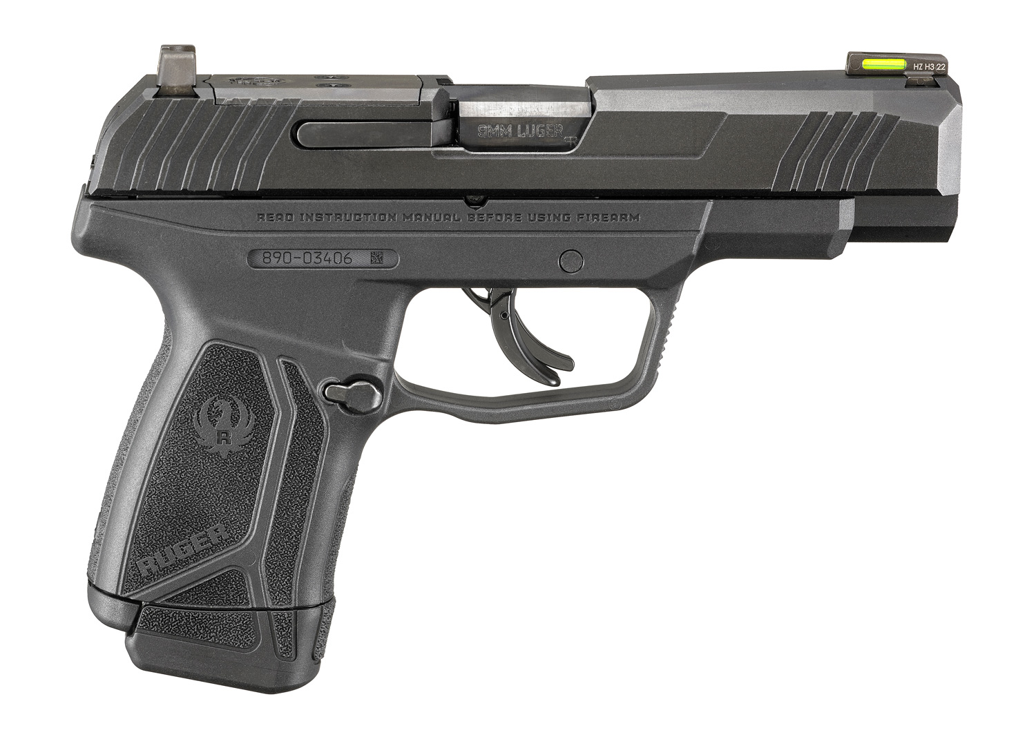 Ruger MAX-9 3507 9mm 4" Optic Ready Tritium Sight 12rd/10rd Mags