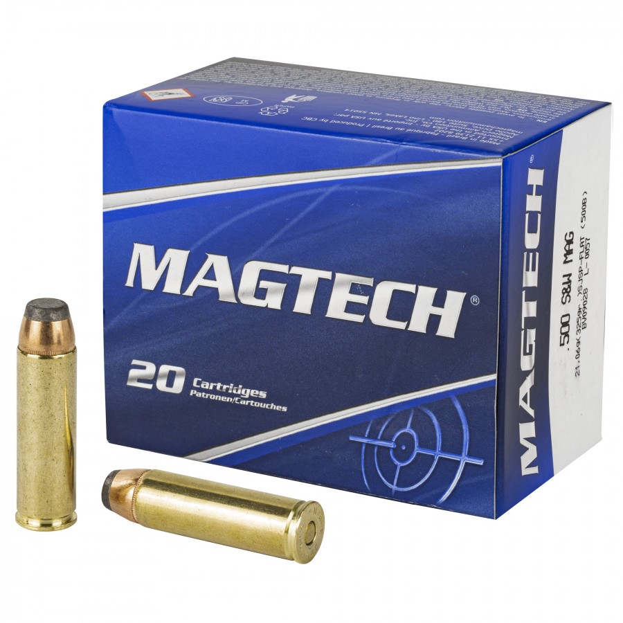 Magtech 500 S&W 325gr SJSP Handgun Ammunition (20-Round Box, 25 Boxes/Case)