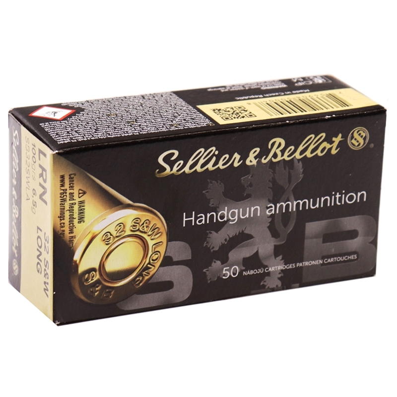 Sellier & Bellot .32 S&W Long 100gr LRN Handgun Ammo (50/Box)