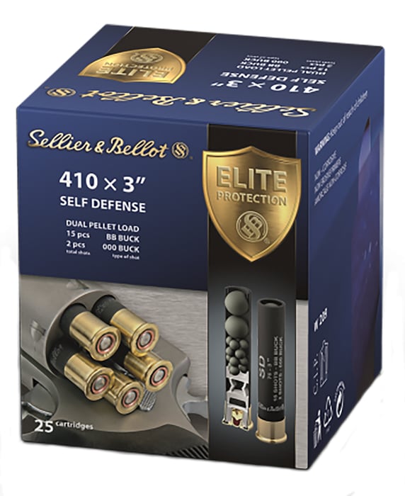 Sellier & Bellot SB410SDB 410 Gauge 3" Self Defense Buckshot (000 Buck + BB) 25 Rounds