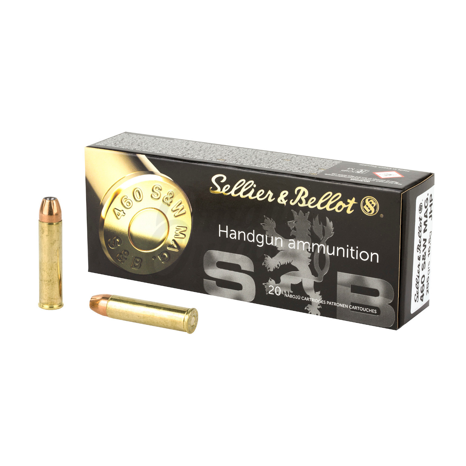 Sellier & Bellot SB460B .460 S&W Magnum 255gr JHP 20-Round Box