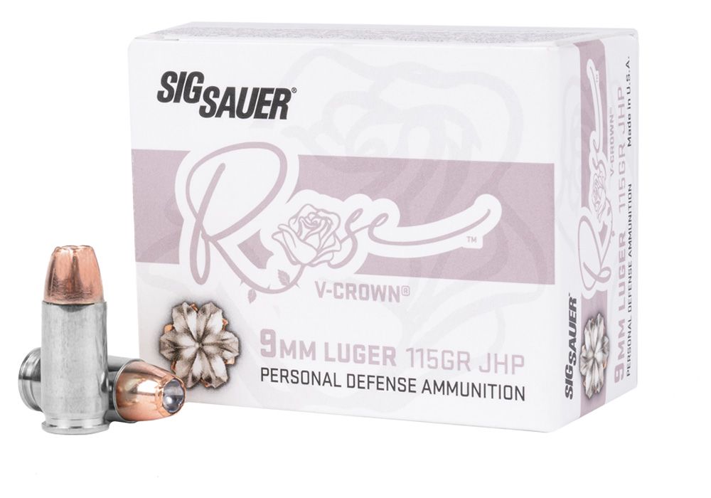 SIG Sauer Elite V-Crown Rose 9mm 115 Grain JHP Ammunition (20 Rounds)