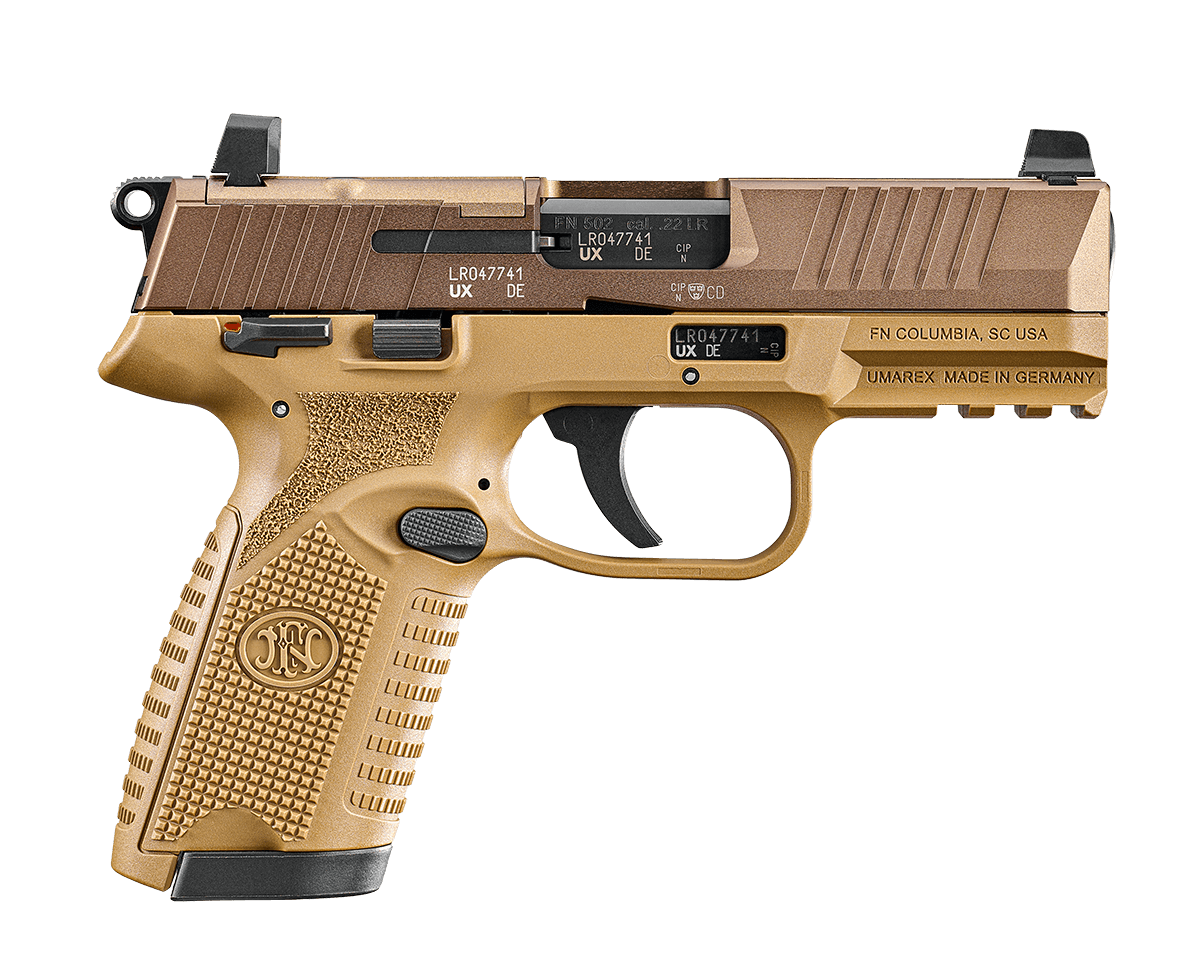 FN AMERICA FN 502 MRD .22LR 4in 2x10rd FDE SAO Pistol (66-101012)