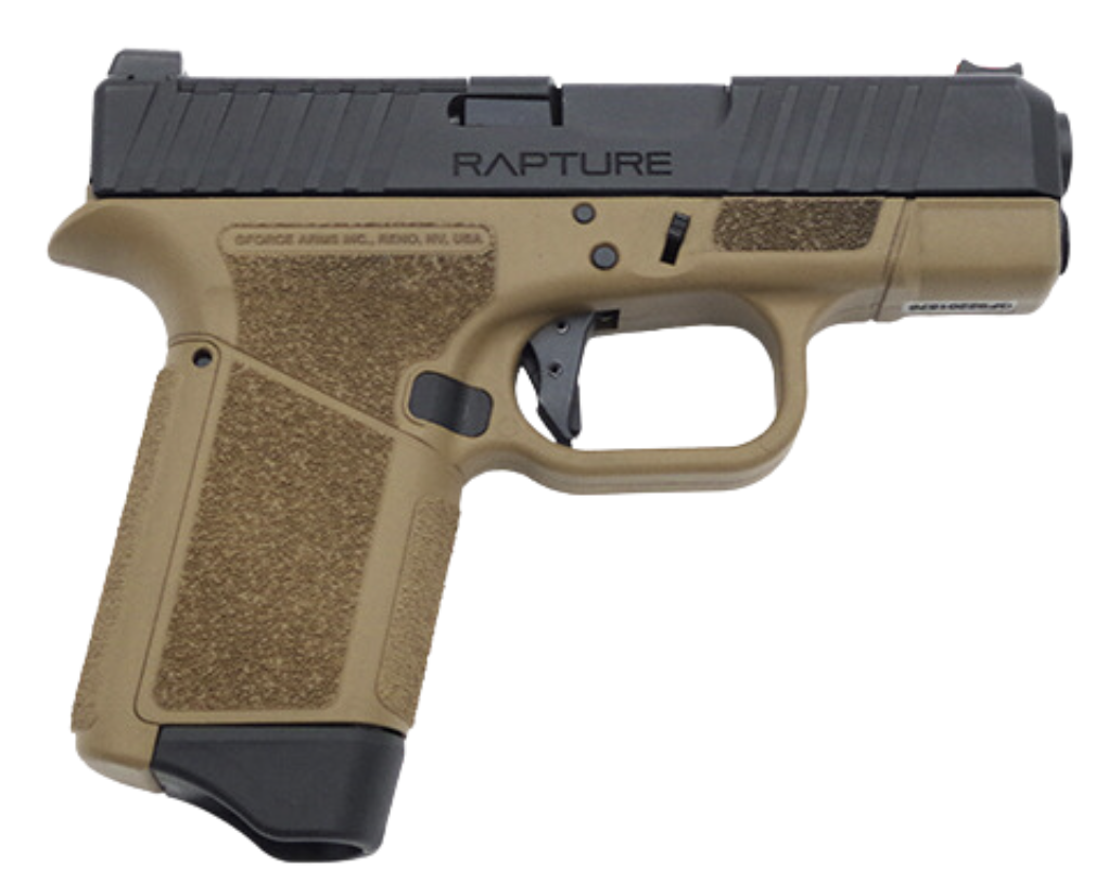 GForce Arms GF932512FD Rapture Pro 9mm 12+1 3.25" FDE Fiber Optic Sights - GForce Arms - 9mm