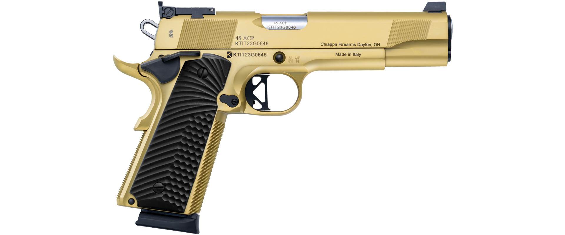 Charles Daly 440182 1911 .45ACP 5" Gold PVD Empire Grade G10 8+1 Rds - Charles Daly - .45 ACP
