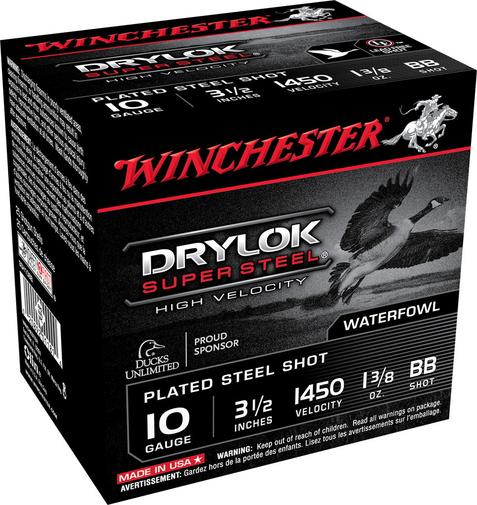 Winchester Drylok Super Steel 10 Gauge 3.5 in Steel Shot 250-Round Case