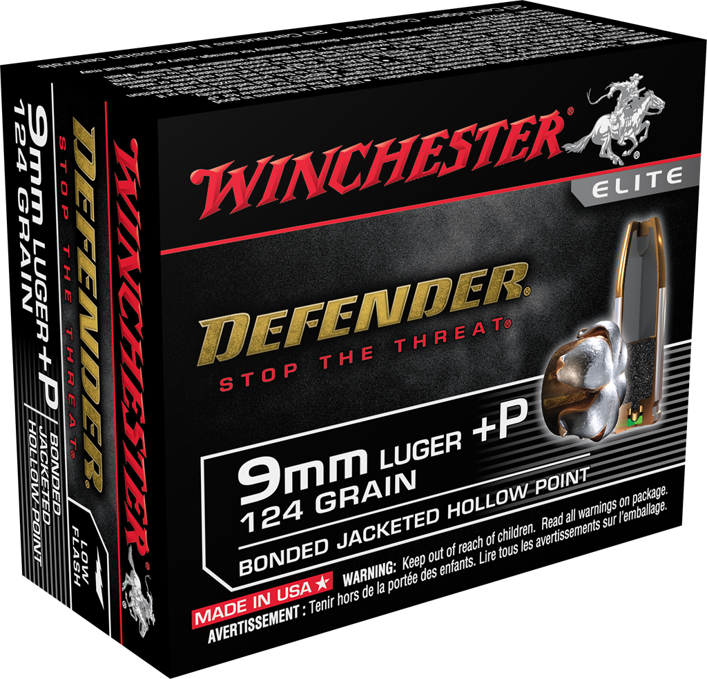 Winchester Defender PDX1 9mm Luger 124gr Bonded JHP (20 Rounds)