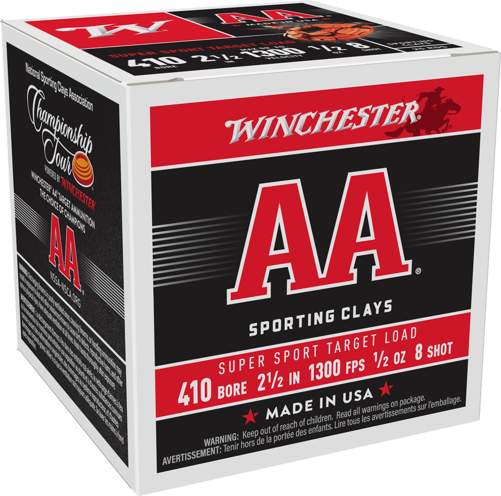 Winchester AA Super Sport Sporting Clay 410 Gauge 2-1/2" #8 Shot Shell Ammo