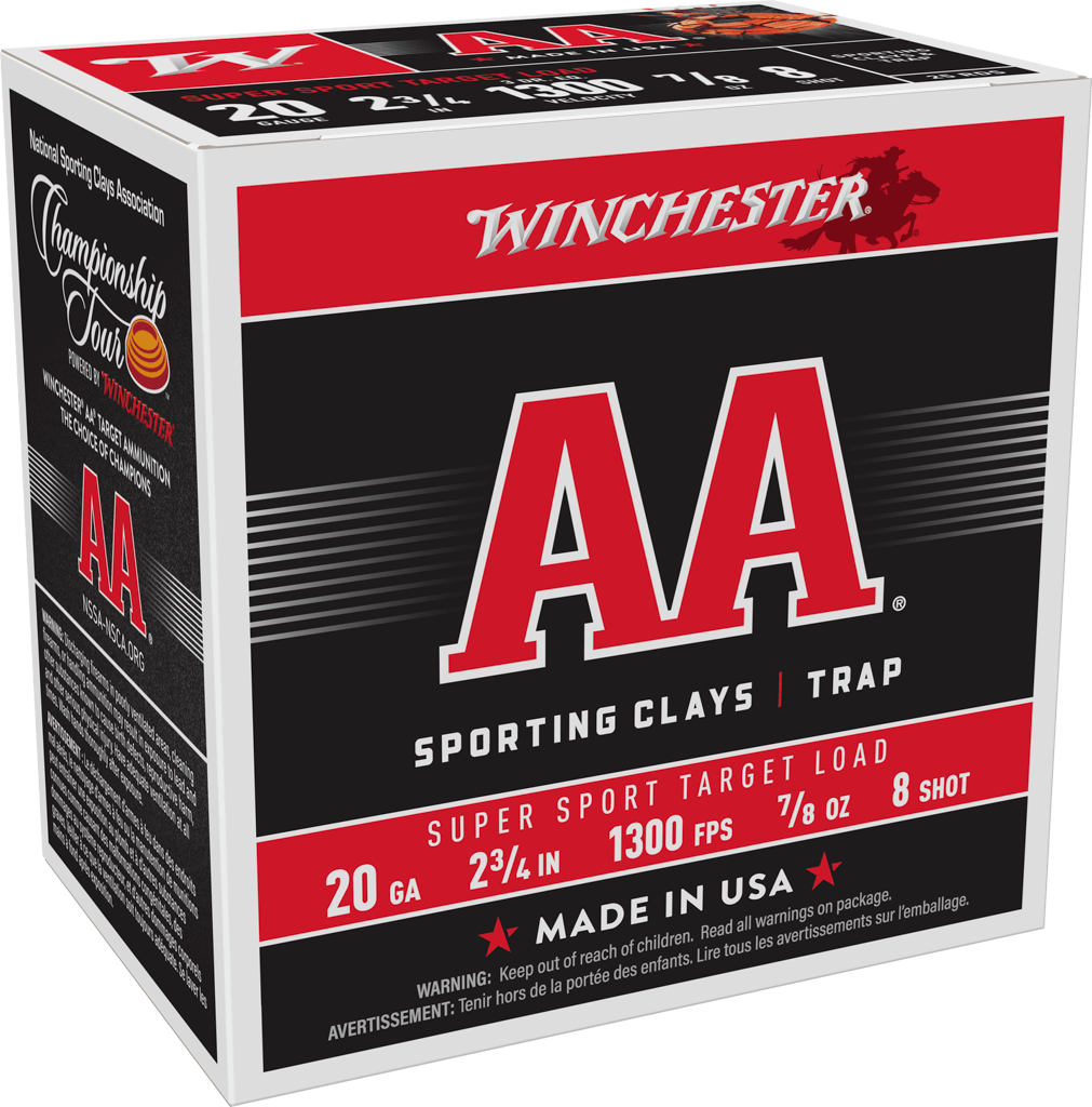 Winchester AA Super Sport 20 Gauge 2-3/4" #8 7/8 oz Shotshell (25 Rounds)