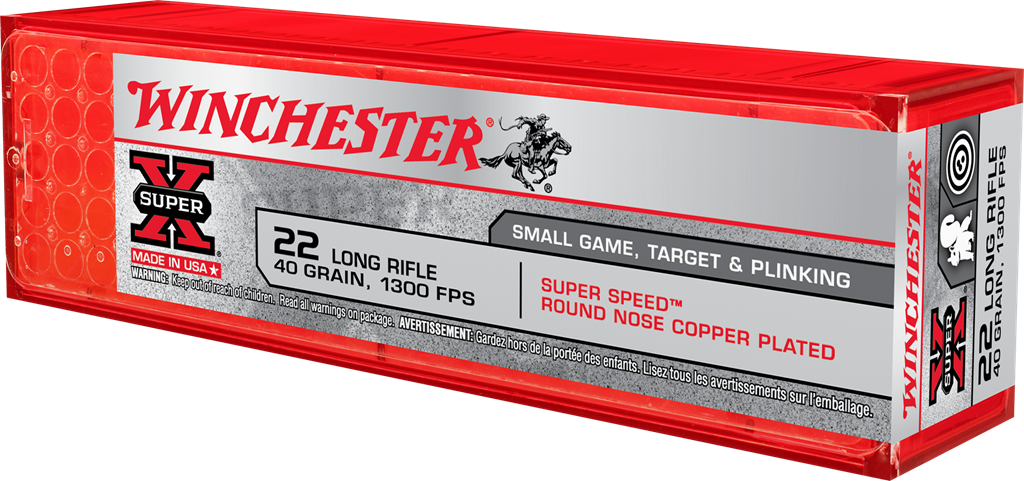 Winchester Super-X HV .22 LR 40 Grain Plated Round Nose (100 Rounds)