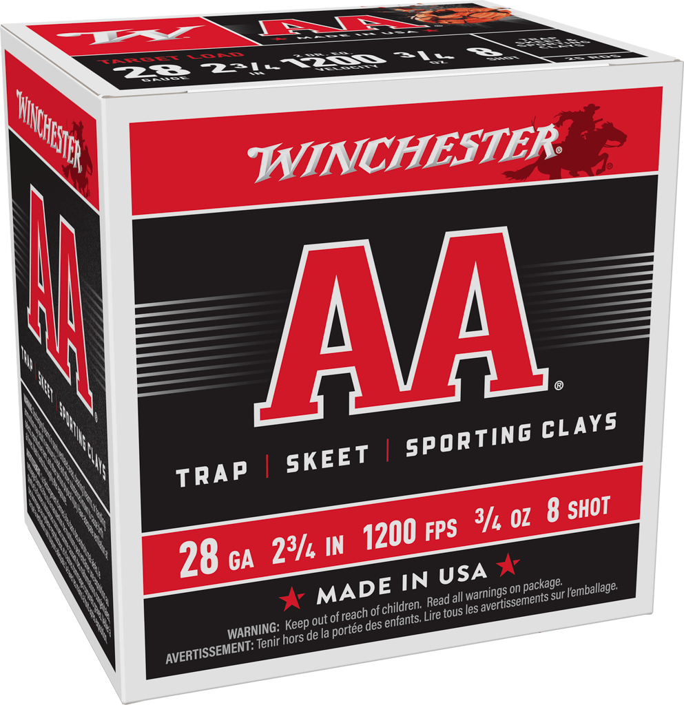 Winchester AA Target 28 Gauge 2-3/4" 3/4 oz #8 Shotshell