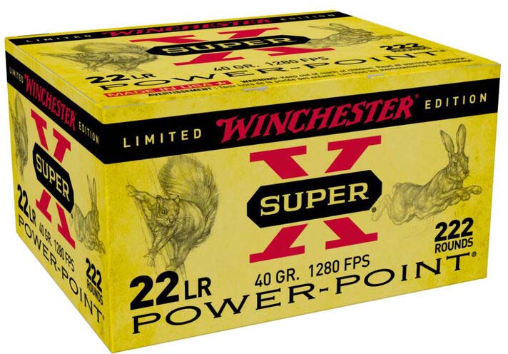 Winchester Super-X Power Point .22 LR 40gr Plated Hollow Point Ammo