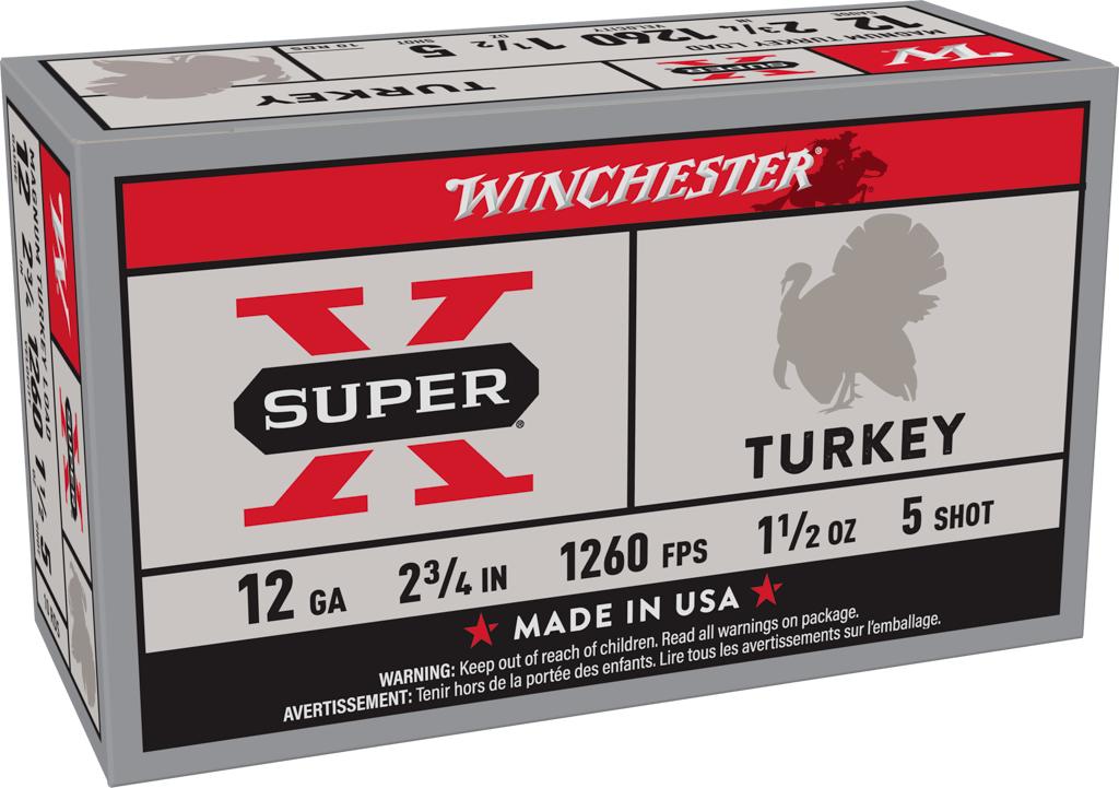 Winchester Super-X Magnum Turkey Load 12 Gauge 2-3/4" #5 Shot 1-1/2 oz (10 Rounds)